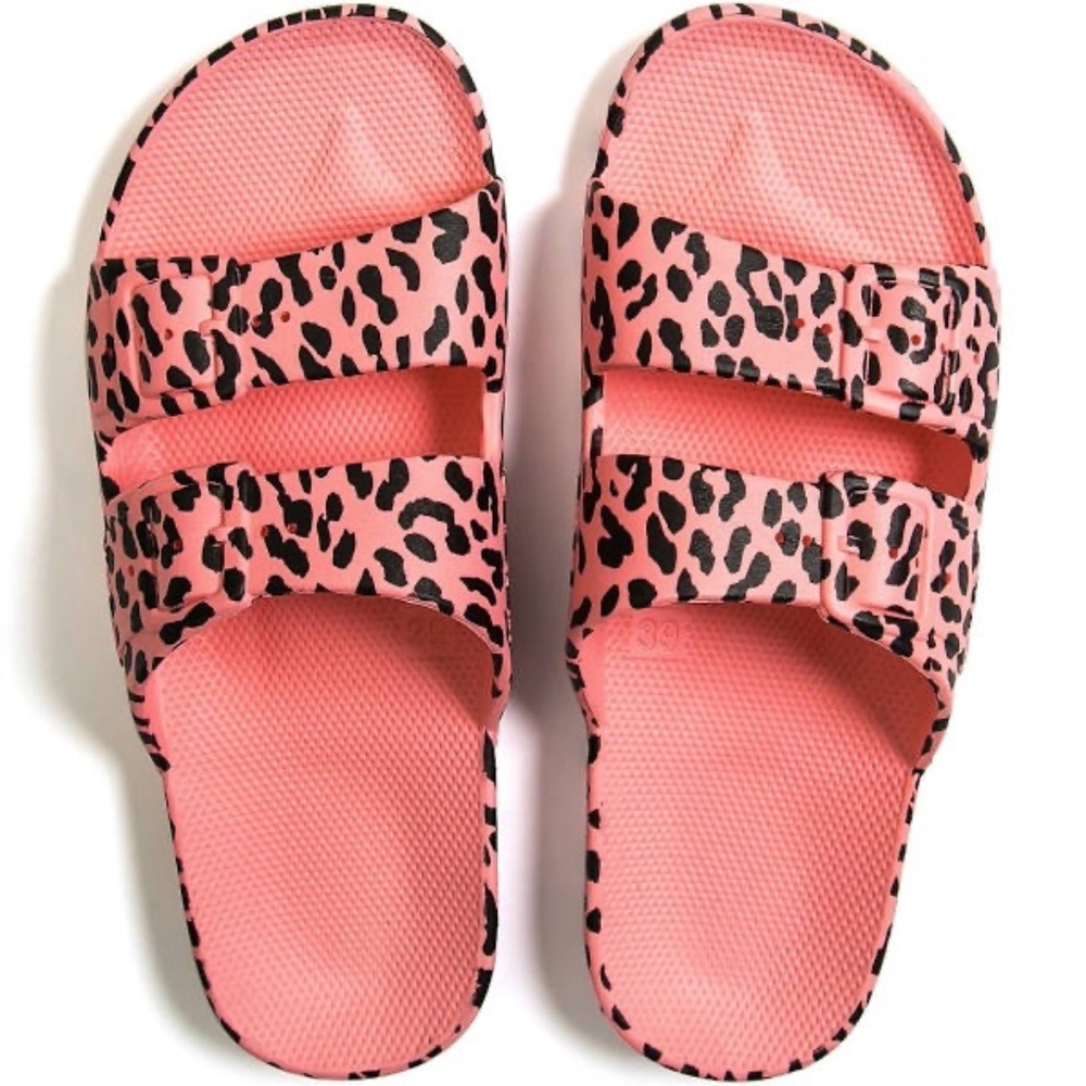 🩴 Freedom Moses Pink Cheetah Slide Sandal - Women's Size 40-41/10-10.5 EUC